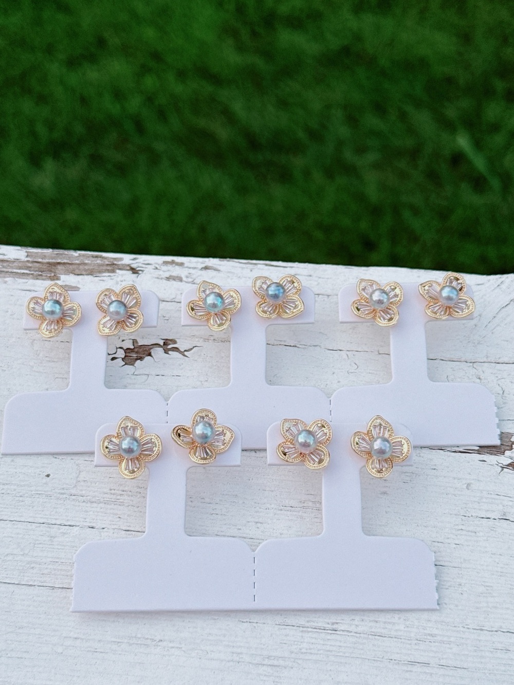 26E475Handmade 6-7mm Freshwater Pearl Studs Earrings S925 Post